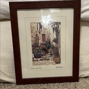 Martin Robert’s signed Wall Art with Cream Mat and Brown Frame